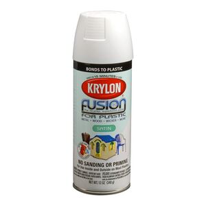 Krylon Satin Fusion Spray Paint White 12oz Krylon Satin Fusion Spray Paint White 12oz